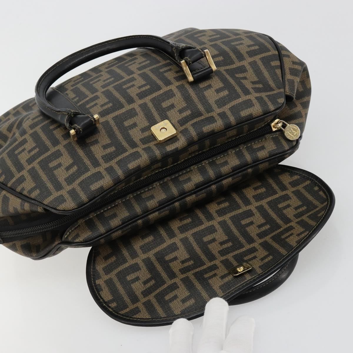 Fendi Vintage Zucca Canvas, Brown, Canvas, Tote Bag