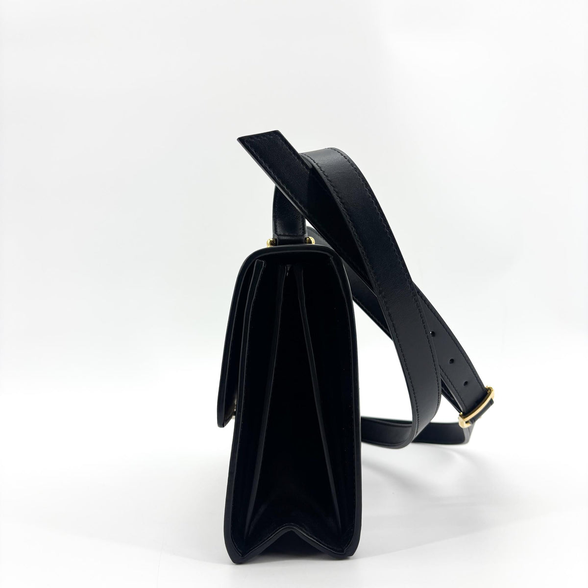 Gucci Zumi Leather, Black, Leather, Shoulder Bag