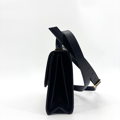 Gucci Zumi Leather, Black, Leather, Shoulder Bag