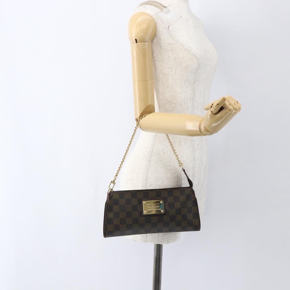 Louis Vuitton Sophie Damier Ebene, Brown, Canvas, Clutch