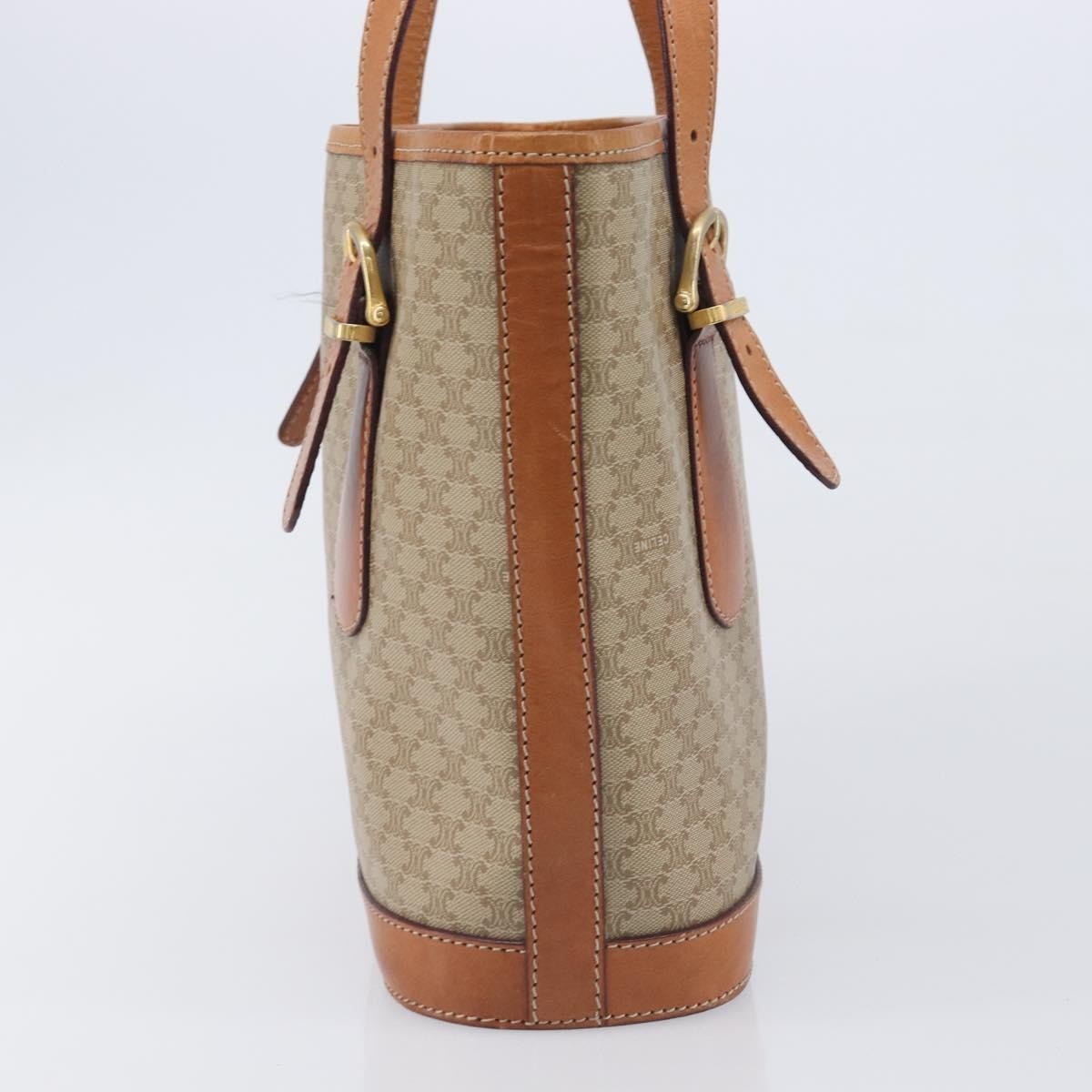 Celine Macadam Canvas and Leather, Beige, Canvas, Tote Bag
