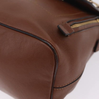 Chloe Faye Quilted Leather, Brown, Leather, Shoulder Bag
