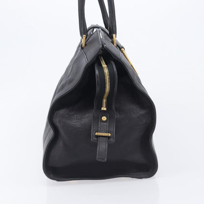 Saint Laurent Classic Y Cabas Leather, Black, Leather, Tote Bag