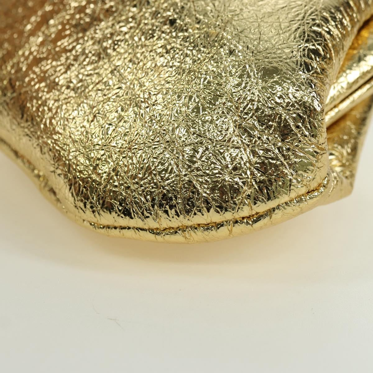 Balenciaga Cloud Clutch Leather, Gold, Leather, Clutch