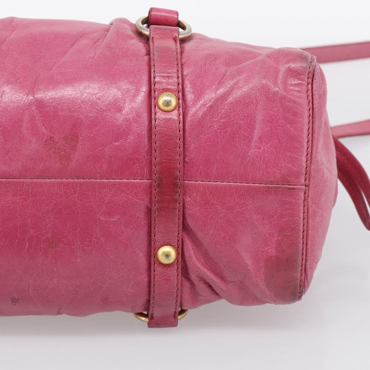 Miu Miu Vitello Lux Leather, Pink, Leather, Handbag
