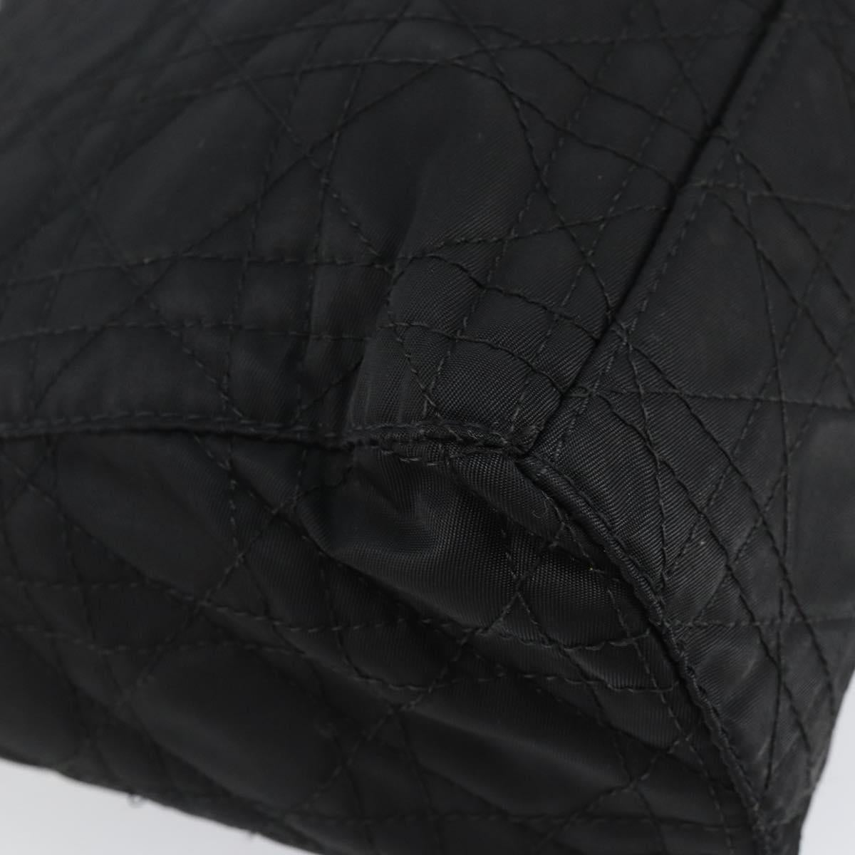 Christian Dior Vintage Lady Dior Bag Cannage Quilt Nylon, BLACK, NYLON, Handbag