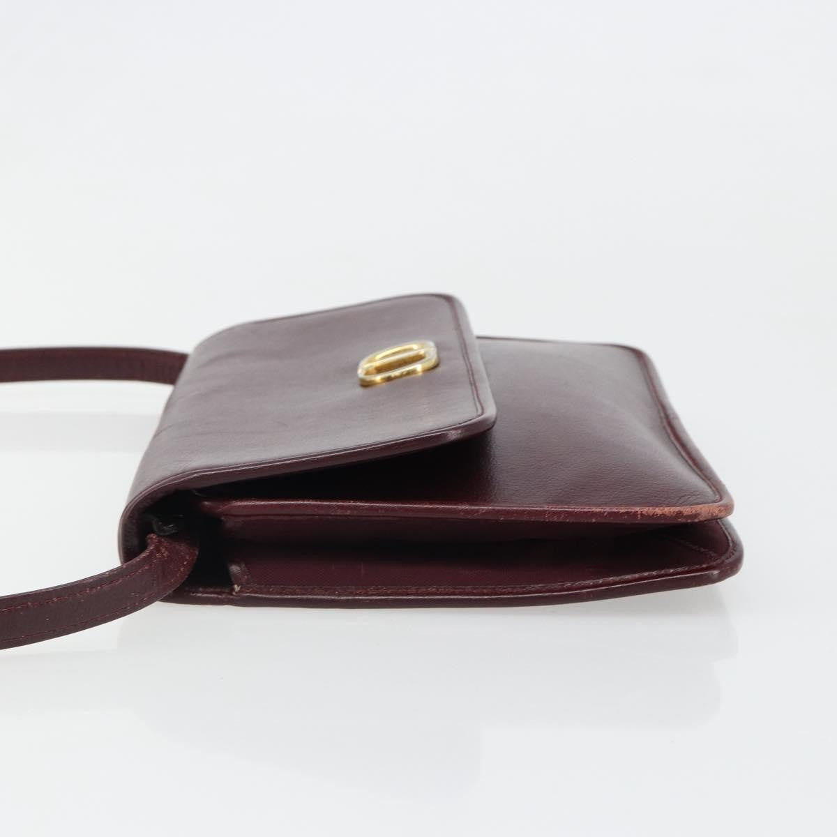 Christian Dior Shoulder Leather, Burgundy, Leather, Shoulder Bag