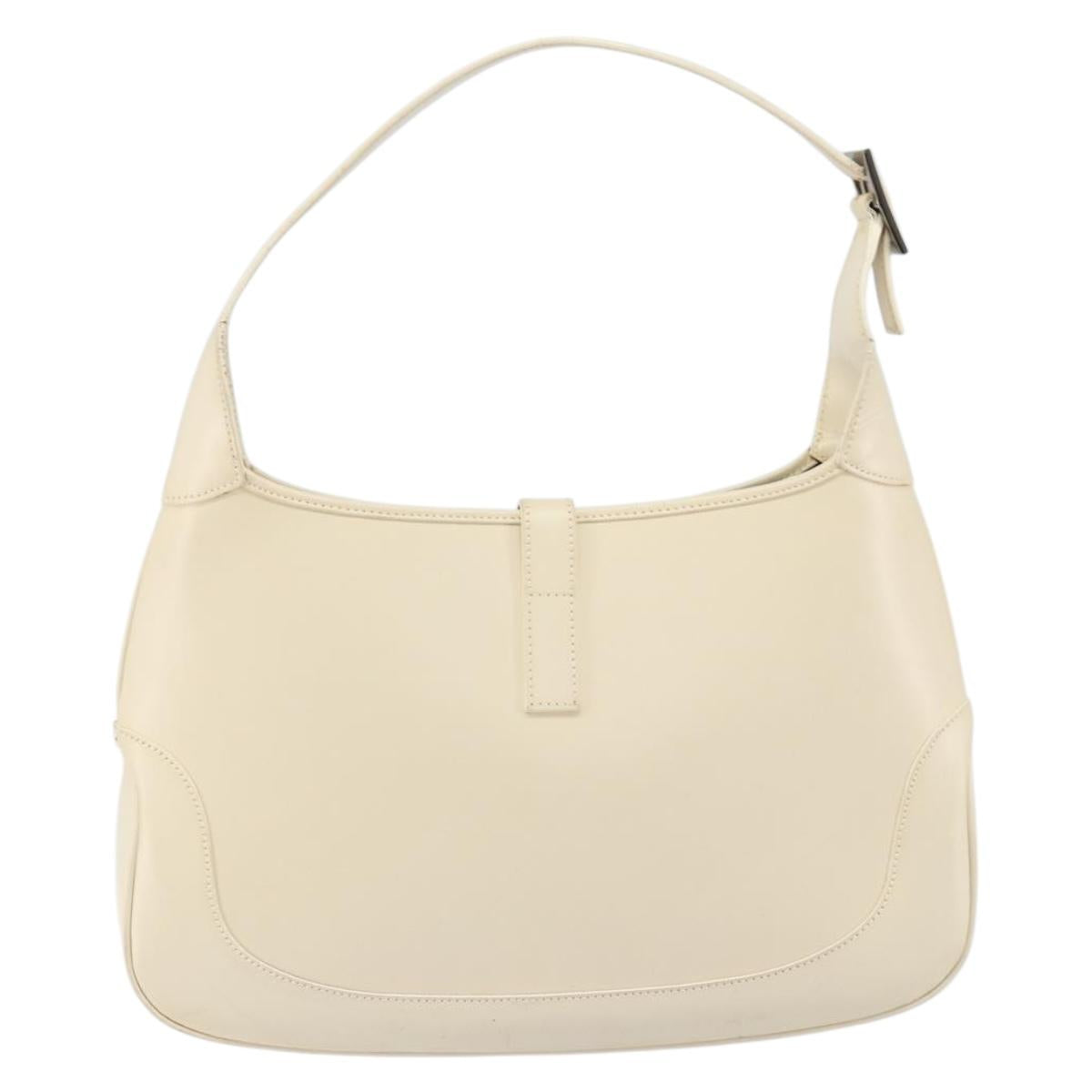 Gucci Jackie Original Shoulder Bag Leather, WHITE, LEATHER, Shoulder bag