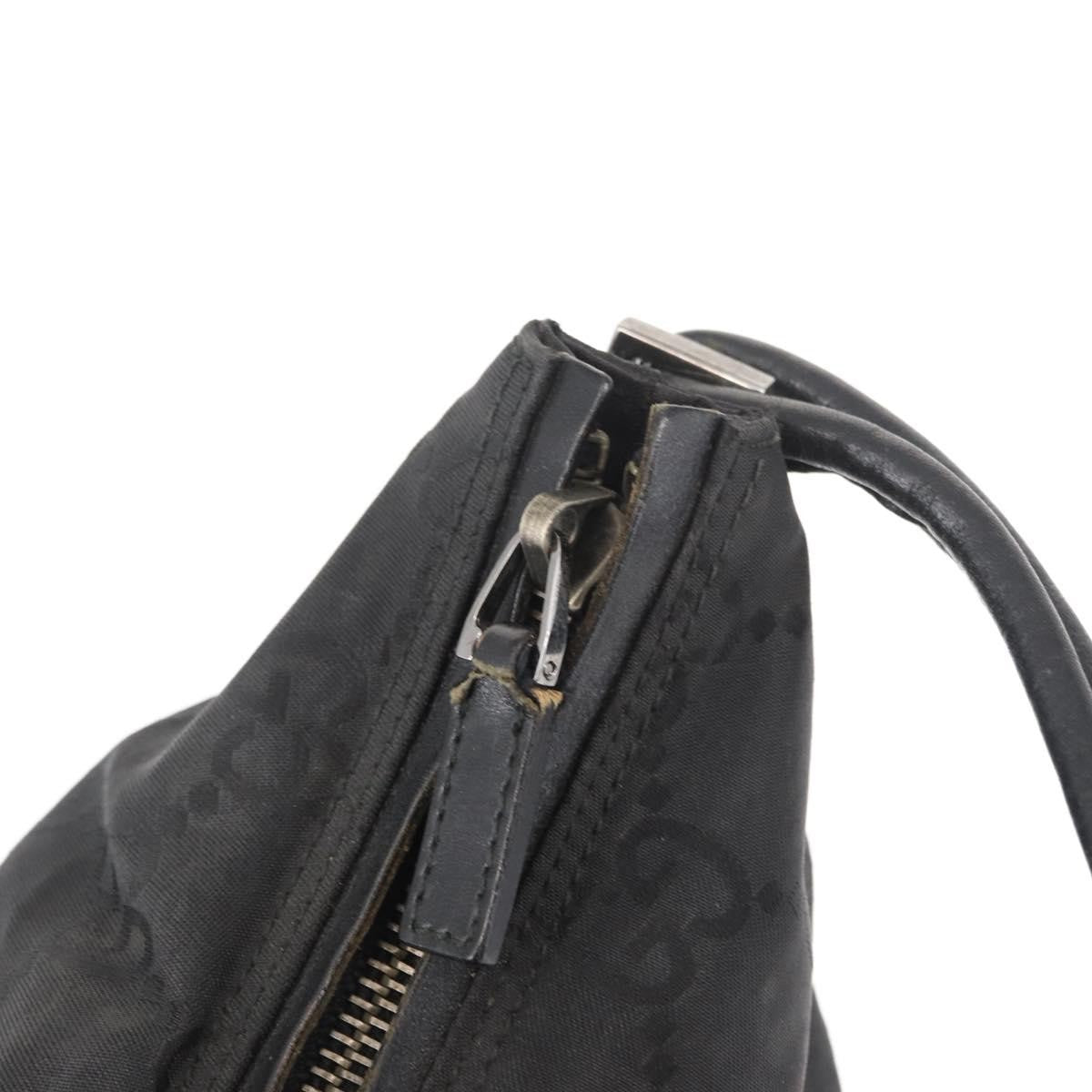 Gucci Vintage Hobo GG Canvas and leather, Black, Canvas, Shoulder Bag