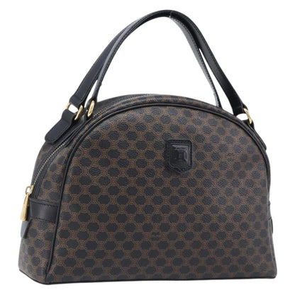 Celine Top Handle Leather, Black, PVC, Handbag