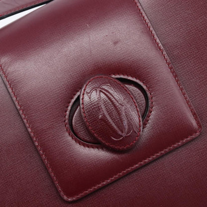 Cartier Must de cartier Leather, Burgundy, Leather, Shoulder Bag