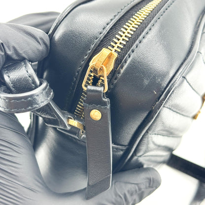 Saint Laurent Lou Camera Matelasse Chevron Leather, Black, Calfskin, Handbag