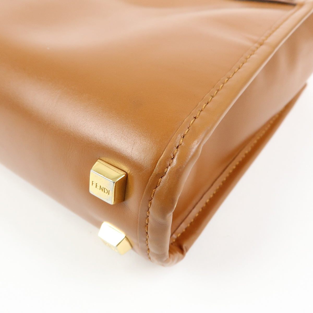 Fendi Sunshine Shopper Leather, Brown, Leather, Tote Bag