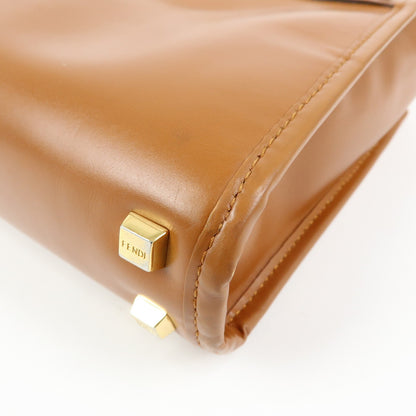 Fendi Sunshine Shopper Leather, Brown, Leather, Tote Bag