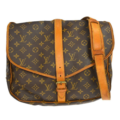 Louis Vuitton Saumur Monogram, Brown, Canvas, Shoulder Bag