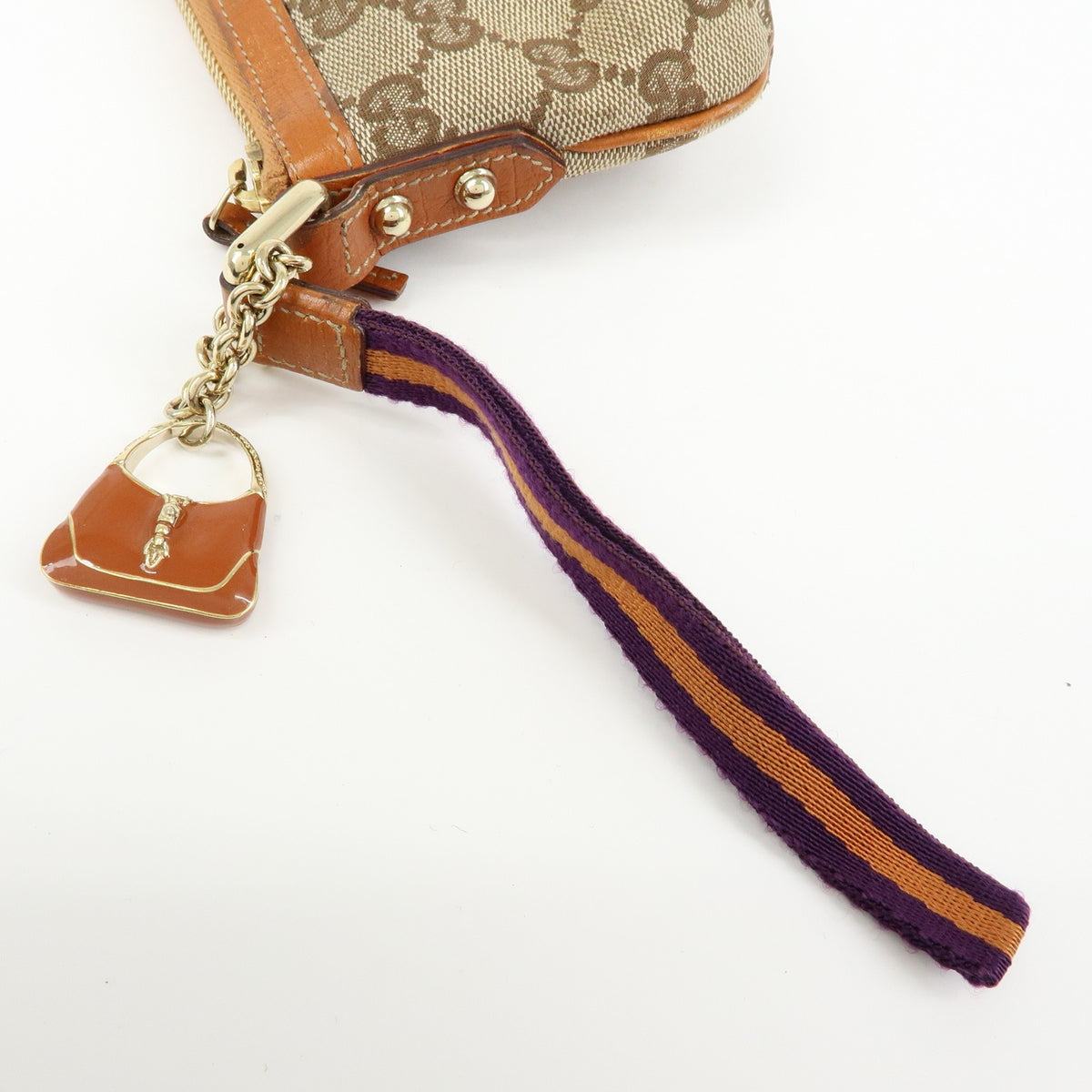 Gucci Zip Wristlet GG Canvas, Beige, Canvas, Clutch