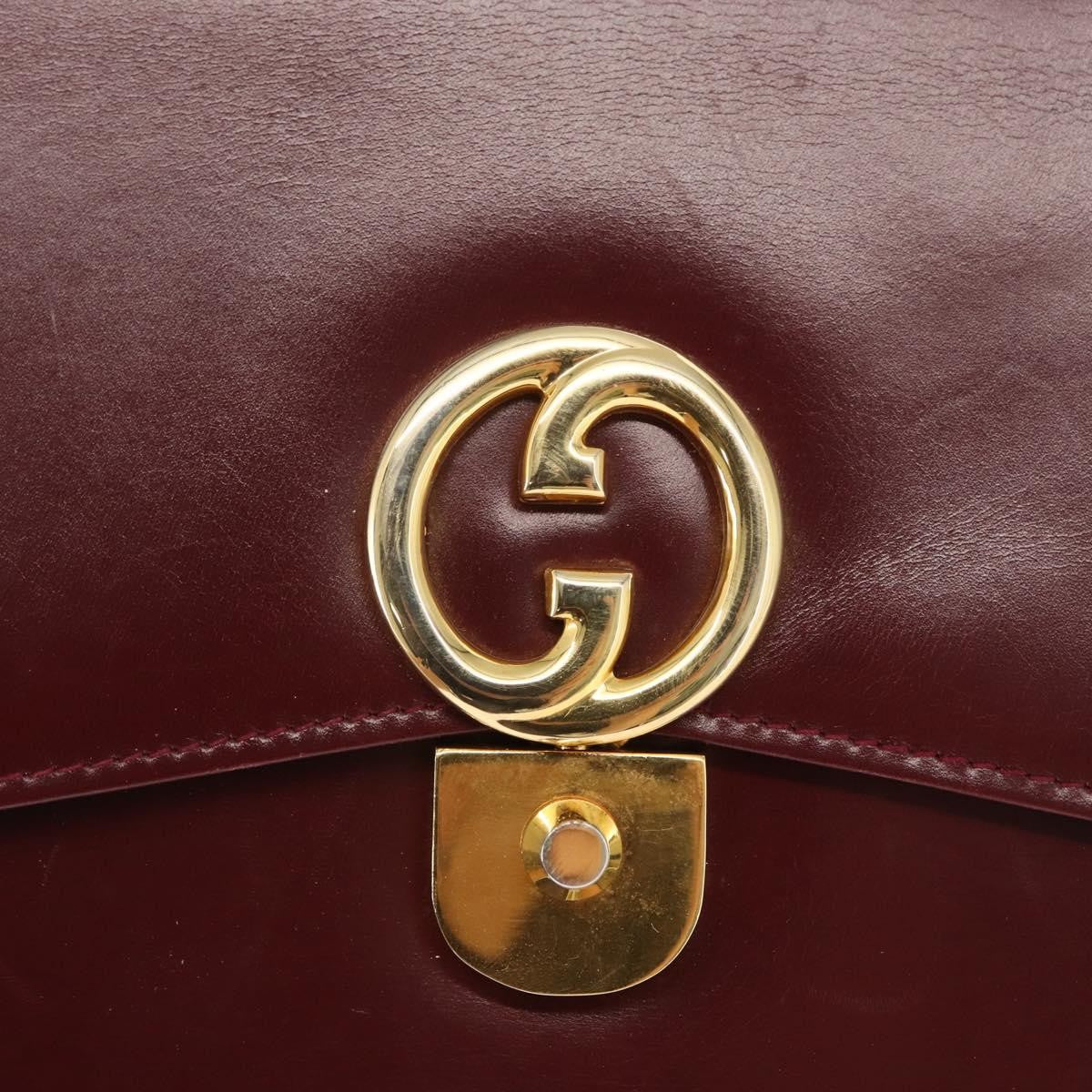 Gucci Vintage Leather, Burgundy, Leather, Handbag