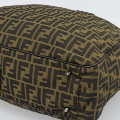 Fendi Vintage Zip Tote Zucca Canvas, Khaki, Canvas, Tote Bag