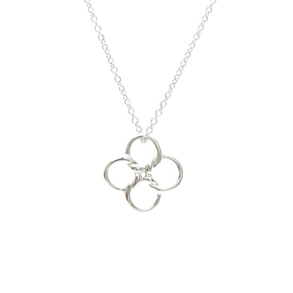 Tiffany & Co. Elsa Peretti Quadrifoglio Pendant Platinum, Silver, Platinum, Necklace