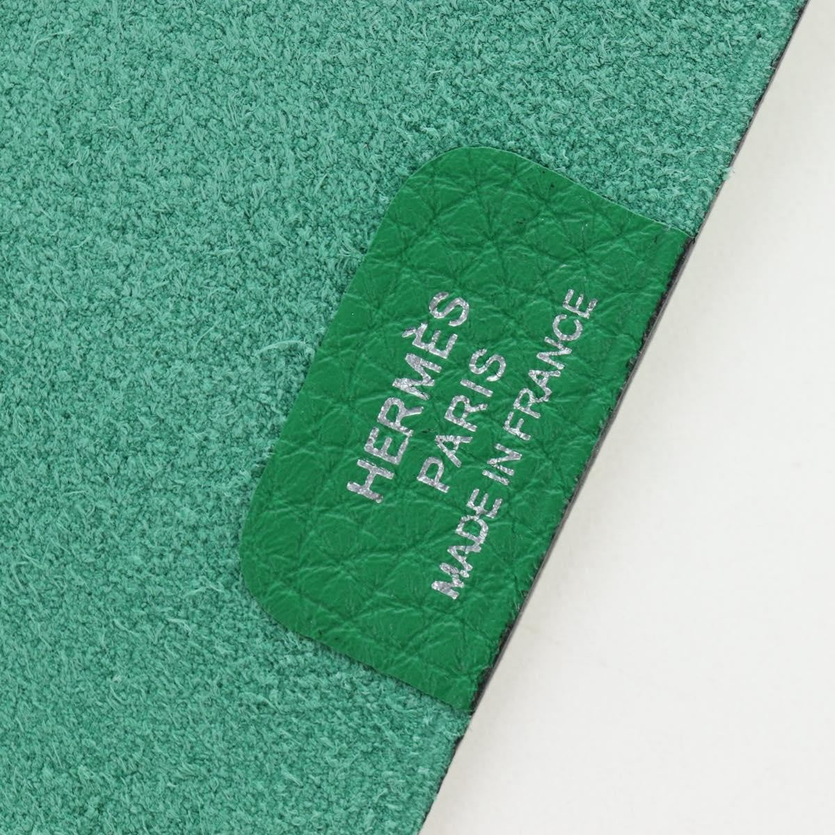 Hermes Ulysse Agenda Cover Leather, Green, Leather, Wallet