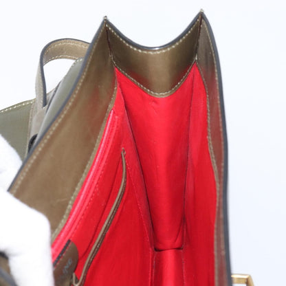 Celine Shoulder Leather, Khaki, Leather, Shoulder Bag