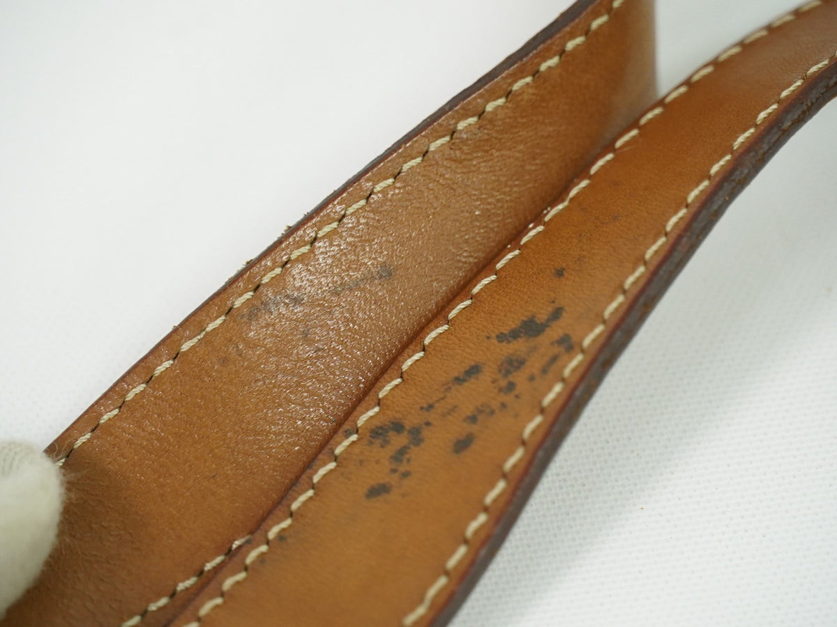 Celine Vintage Macadam Canvas and Leather, Beige, Canvas, Shoulder Bag