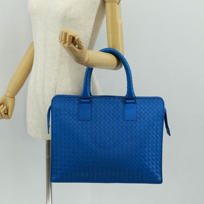 Bottega Veneta Top Zip Intrecciato Nappa, Blue, Leather, Briefcase