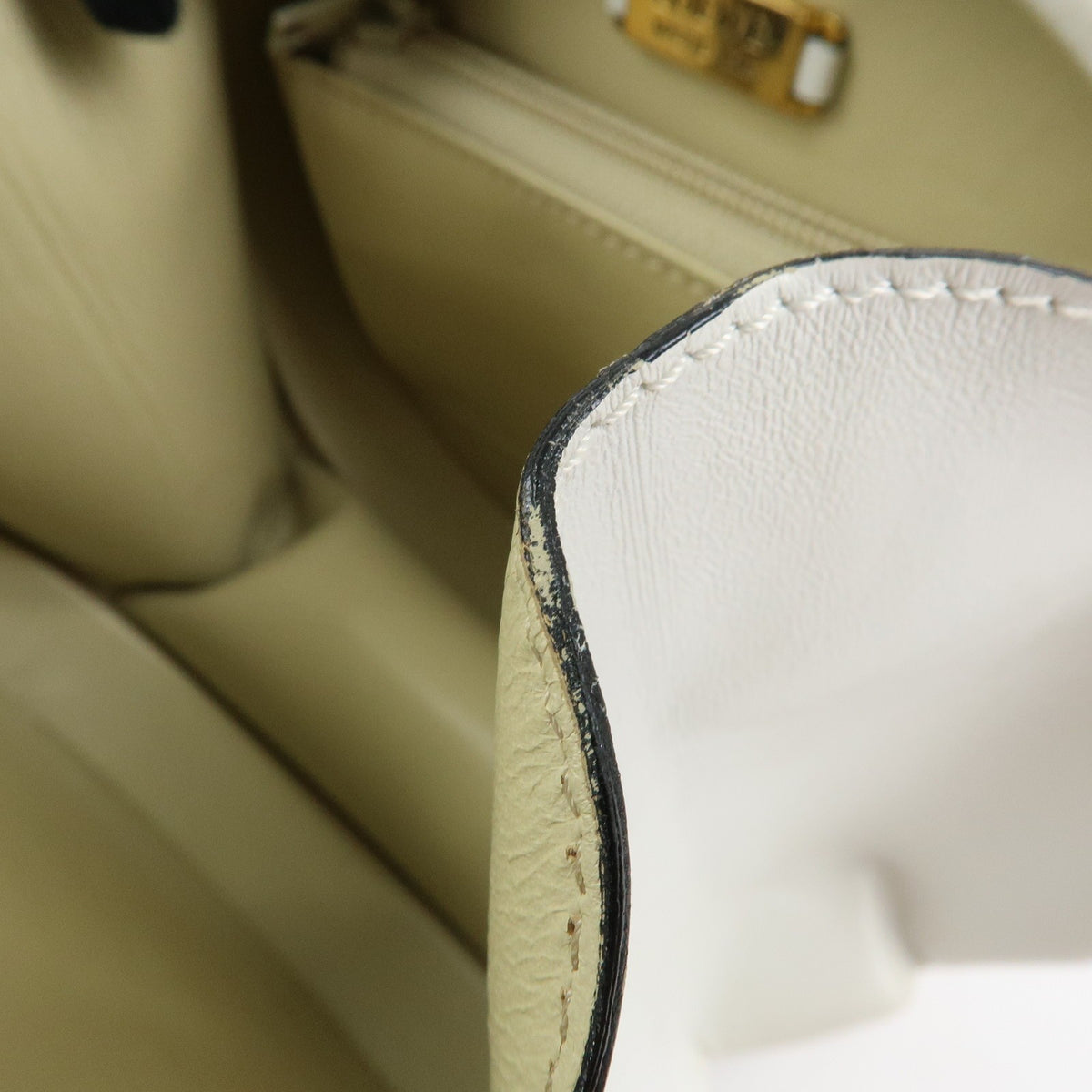 Loewe Vintage Leather, White, Leather, Shoulder Bag