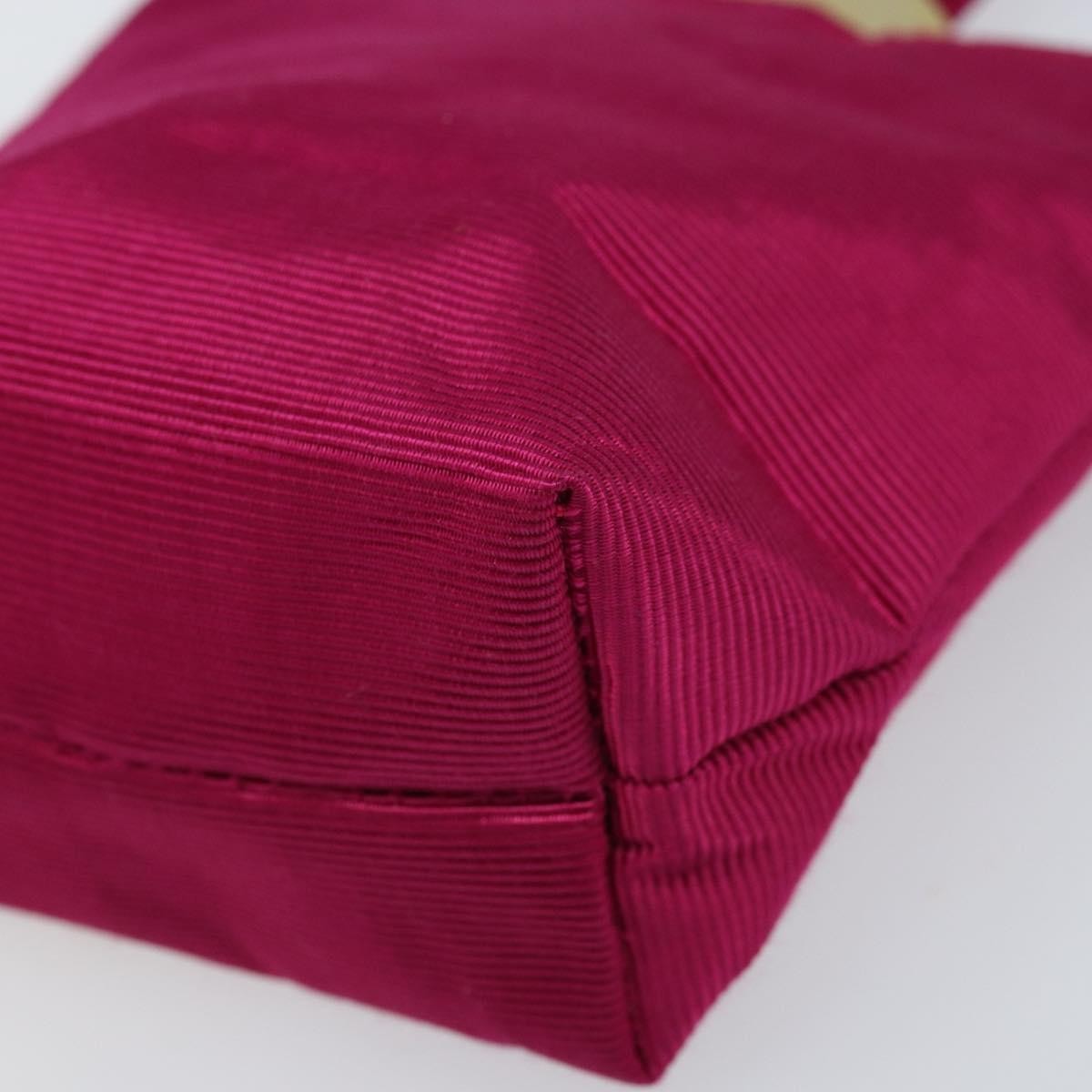Celine Circle Logo Canvas, Pink, Canvas, Clutch
