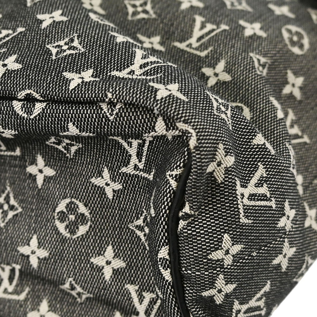 Louis Vuitton Lucille Mini Lin, Black, Canvas, Handbag