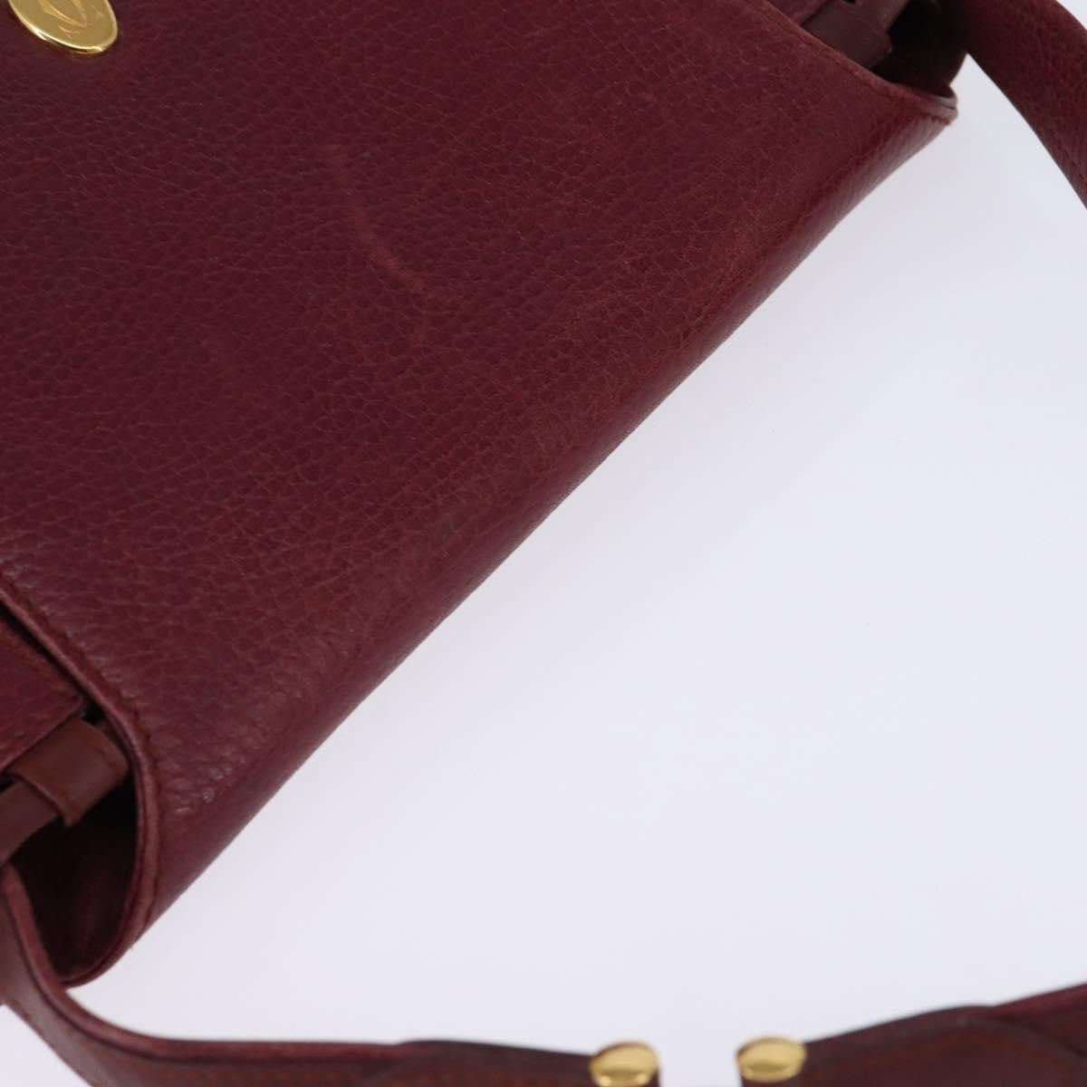 Cartier Must de Cartier Leather, Burgundy, Leather, Bag