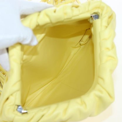 Bottega Veneta The Fringe Leather, Yellow, Leather, Clutch