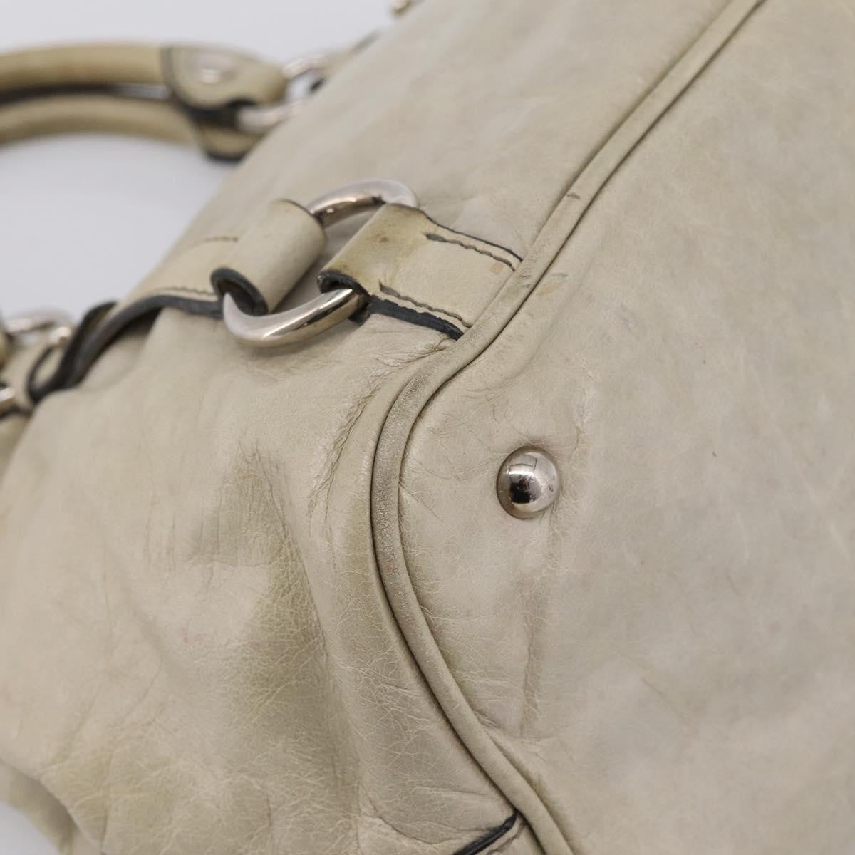 Miu Miu Bow Satchel Cervo Leather, Beige, Leather, Handbag