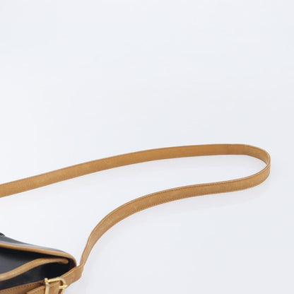 Celine Shoulder Leather, Black, Leather, Shoulder Bag