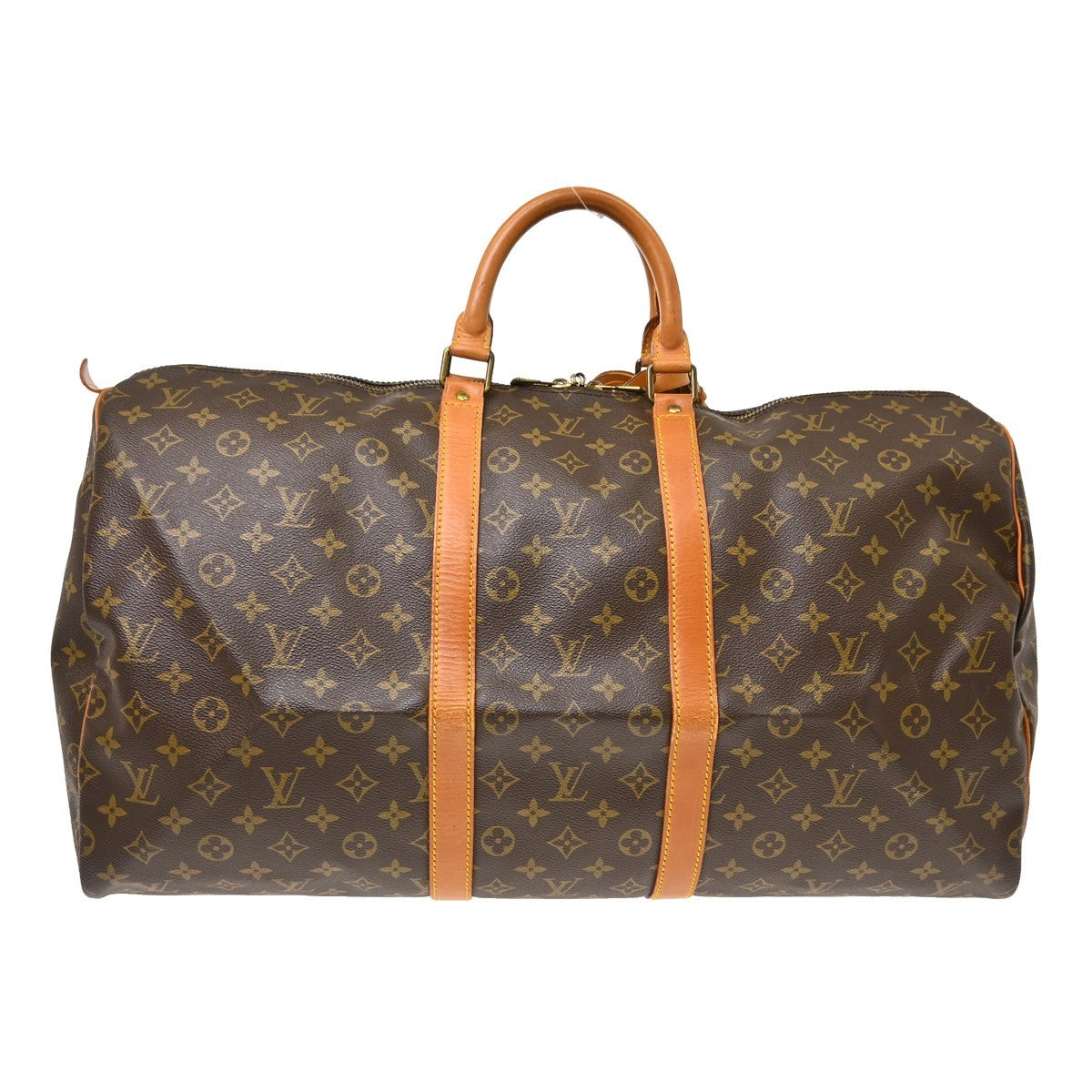 Louis Vuitton Keepall Monogram, Brown, Canvas, Travel Bag