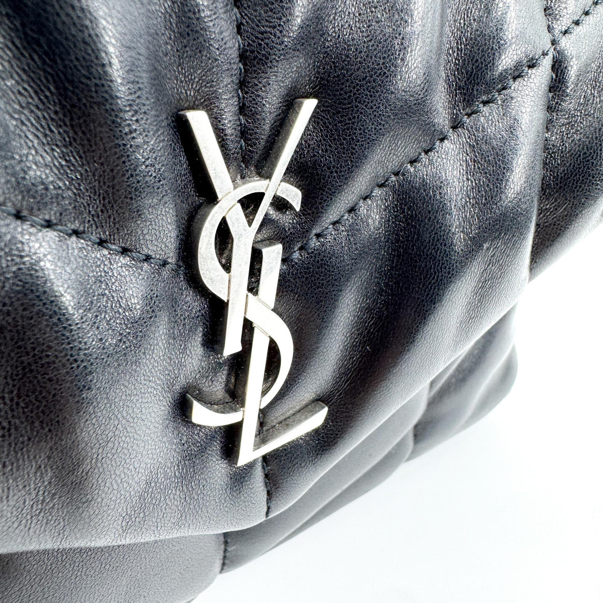 Saint Laurent Loulou Puffer Quilted Leather, Black, Leather, Shoulder Bag