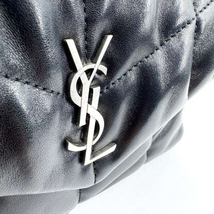 Saint Laurent Loulou Puffer Quilted Leather, Black, Leather, Shoulder Bag