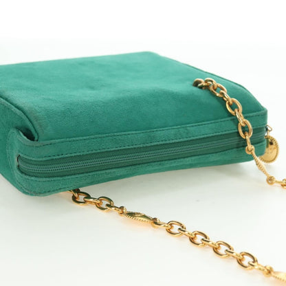 Christian Dior Shoulder Suede, Green, Suede, Shoulder Bag