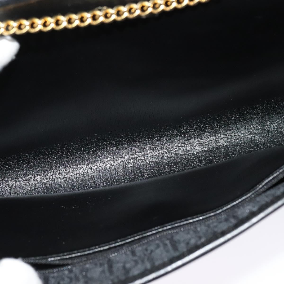 Christian Dior Vintage Trotteur Chain Canvas, Black, Canvas, Shoulder Bag