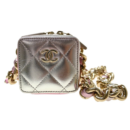 Chanel Like A Wallet Clutch With Chain Quilted Gradient Metallic Lambskin, Pink, Leather, Shoulder Bag