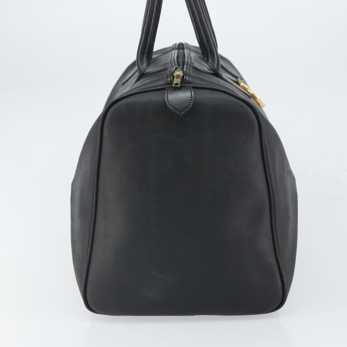 Christian Dior Vintage Trotter Boston Canvas, Black, Canvas, Travel Bag
