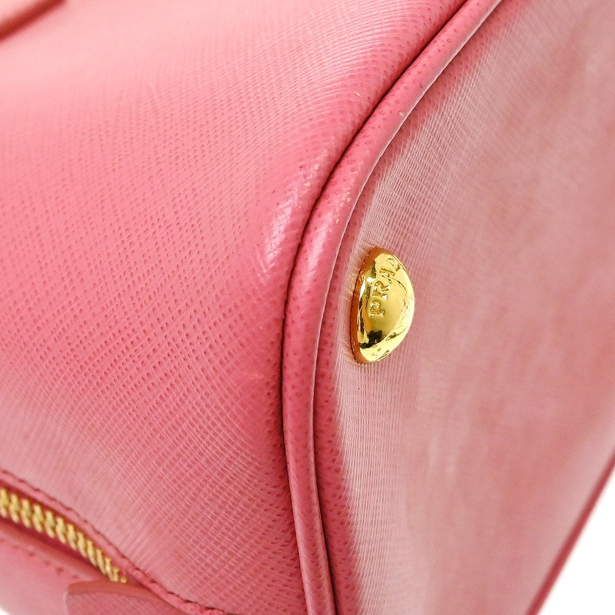 Prada Promenade Saffiano, Pink, Leather, Handbag
