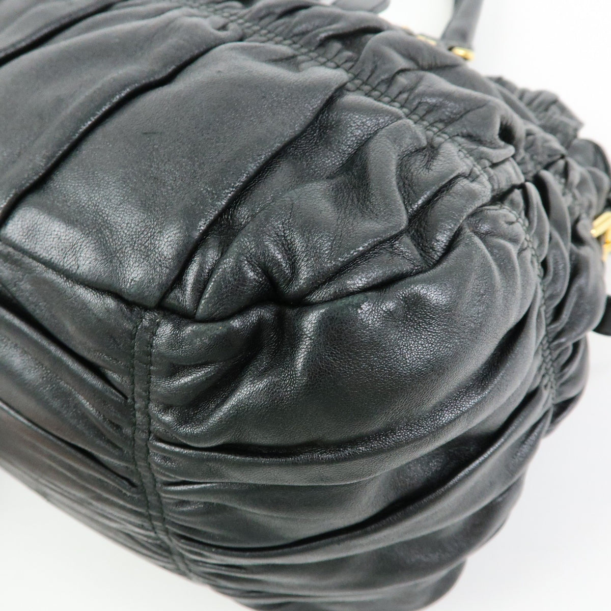Prada Gaufre Convertible Nappa Leather, Black, Leather, Tote Bag