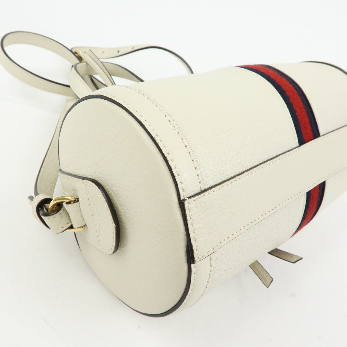 Gucci Ophidia Boston Leather, White, Leather, Handbag