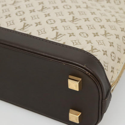 Louis Vuitton Alma Mini Lin Monogram, Khaki, Canvas, Handbag