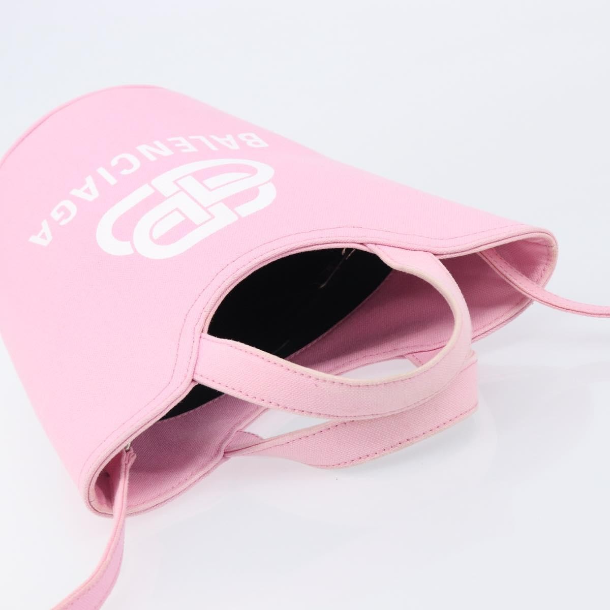 Balenciaga Wave Bucket Printed Canvas, Pink, Canvas, Tote Bag