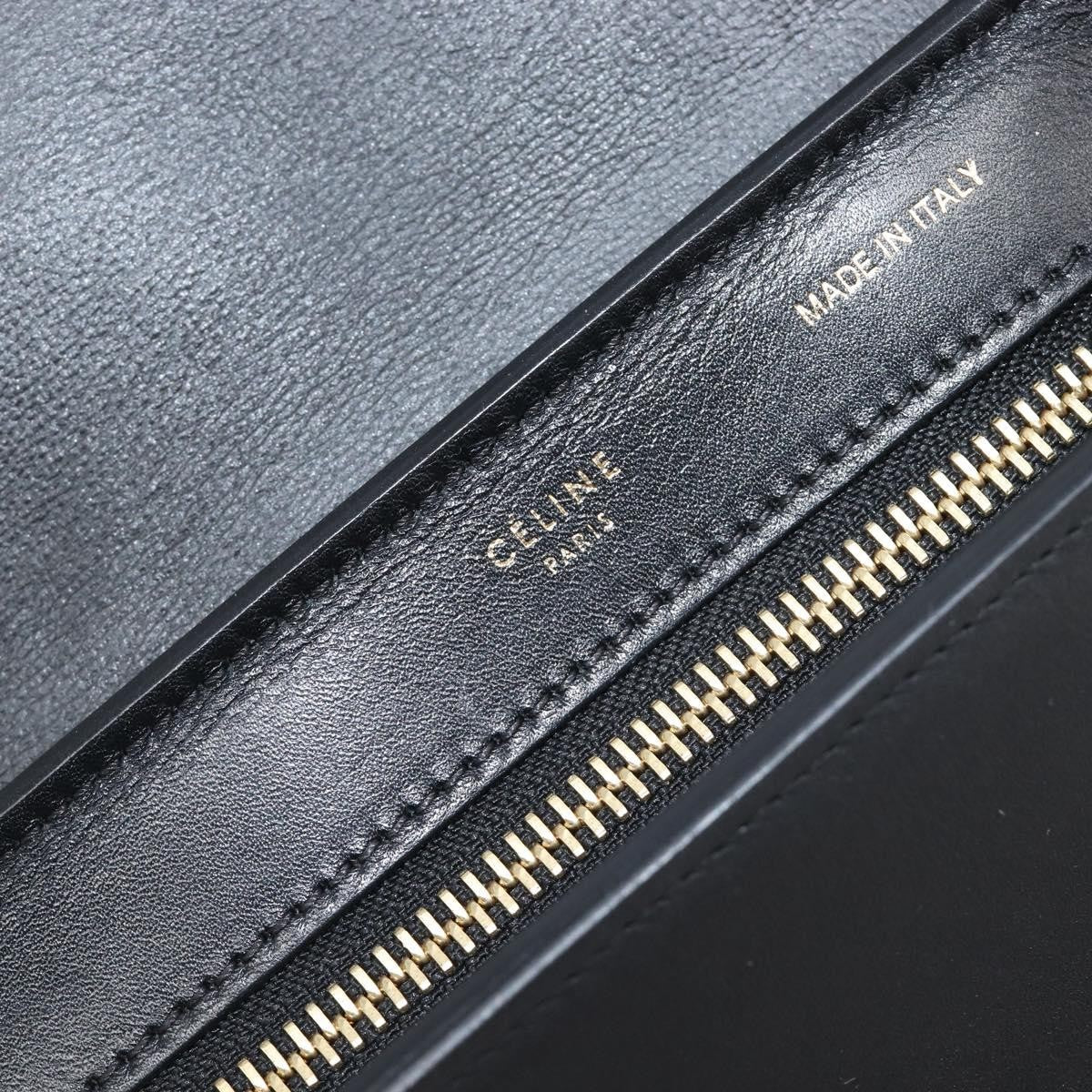 Celine Trapeze Leather, Blue, Leather, Handbag
