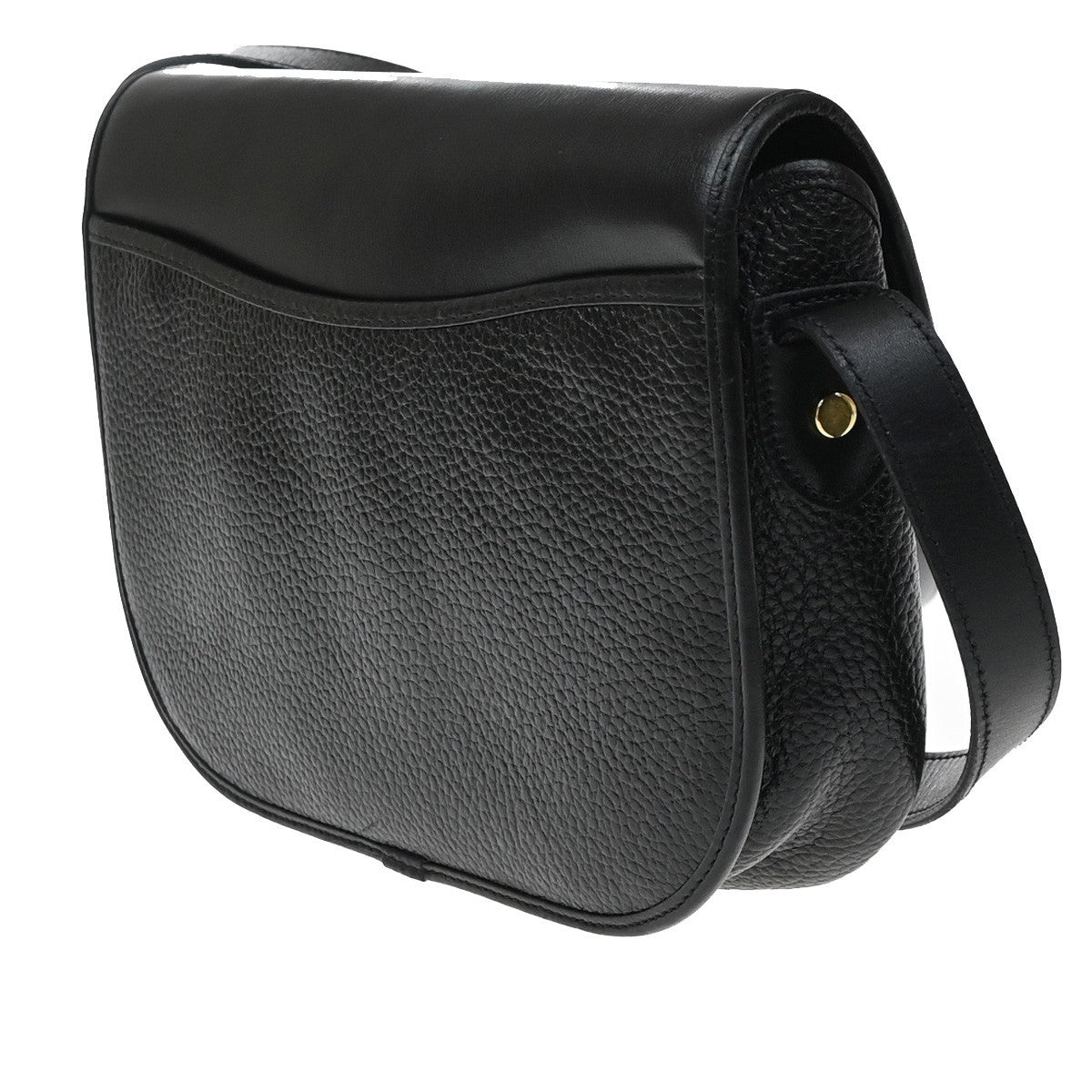 Christian Dior Vintage CD Flap Leather, Black, Leather, Shoulder Bag
