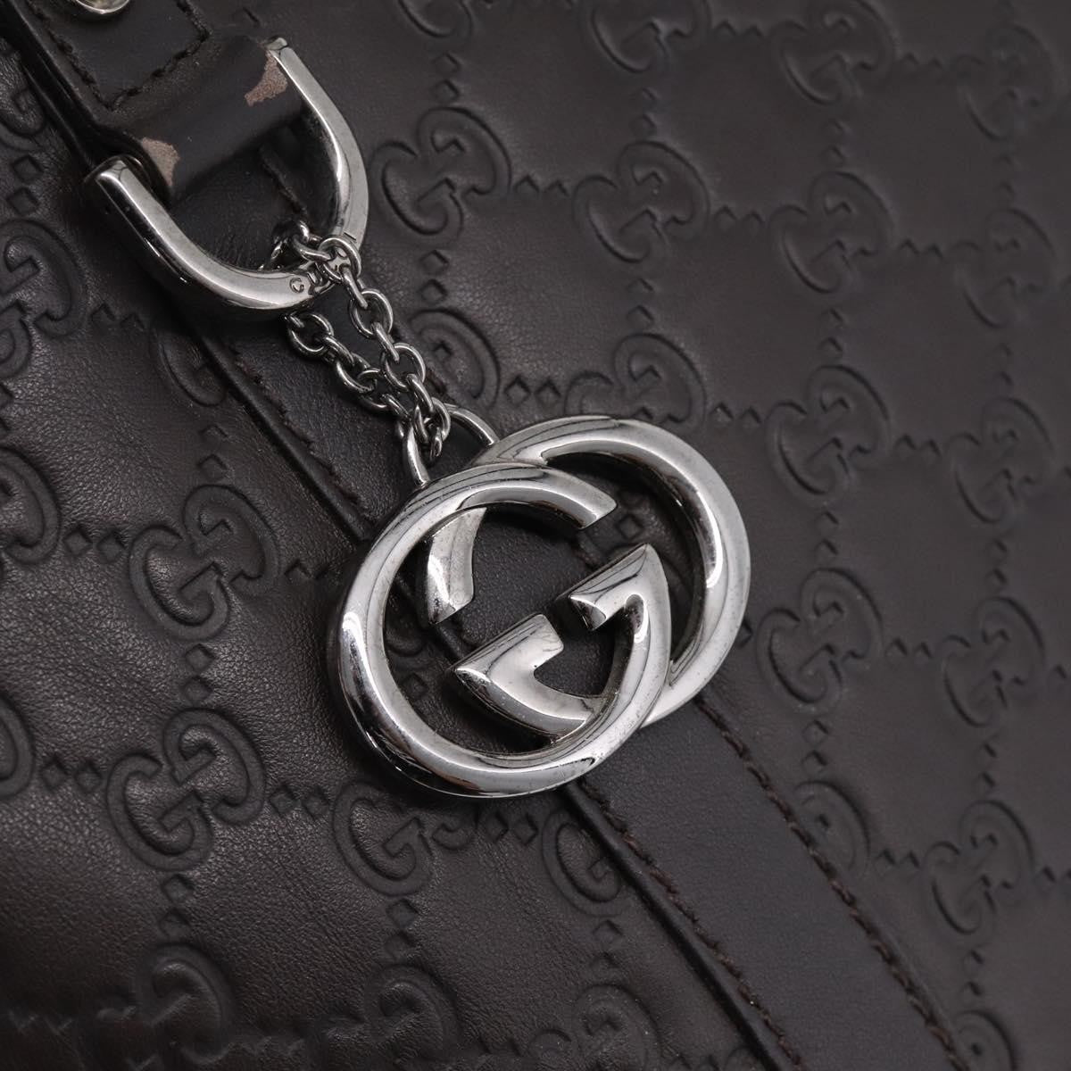 Gucci GG Charm Convertible Dome Satchel Guccissima Leather, Brown, Leather, Handbag