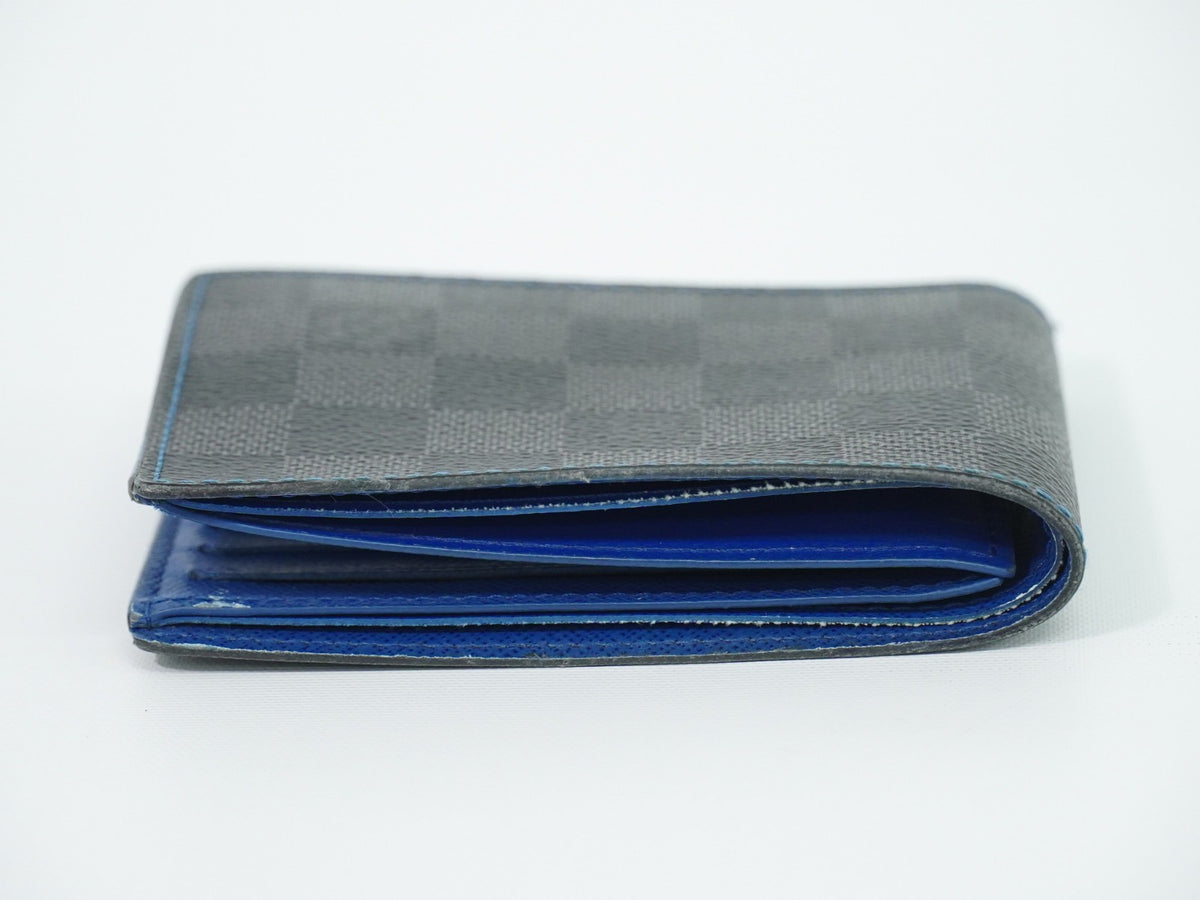 Louis Vuitton Slender Damier Graphite, Black, Canvas, Wallet